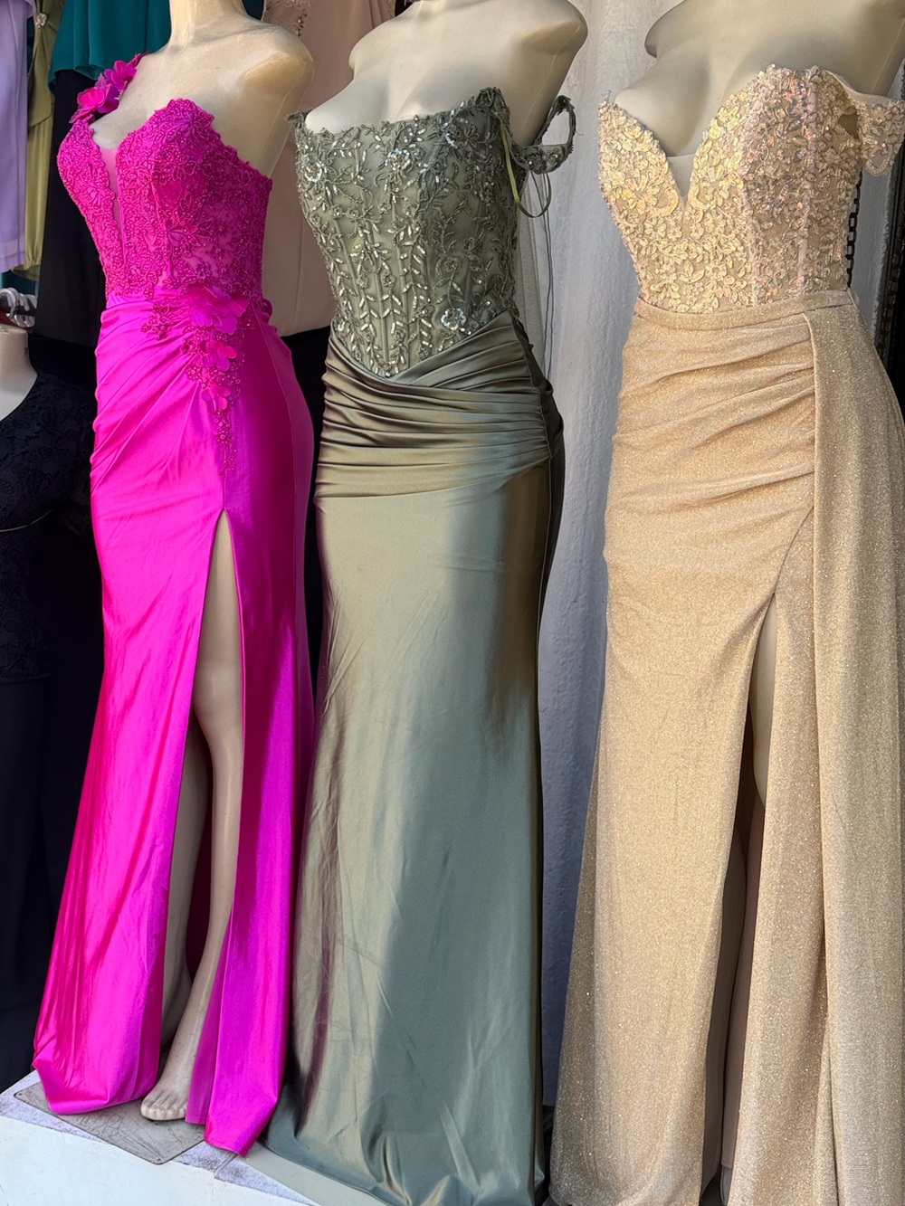 Elegant Strapless Evening Dress (Green)